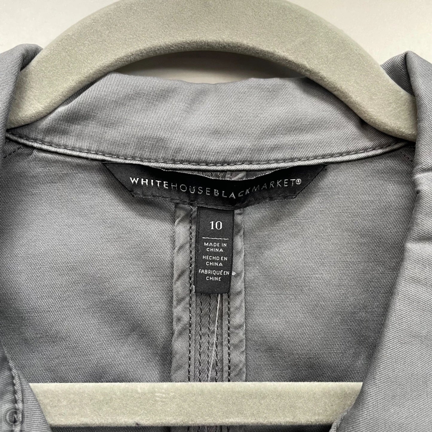 Jacket Denim By White House Black Market In Grey Denim, Size: 10