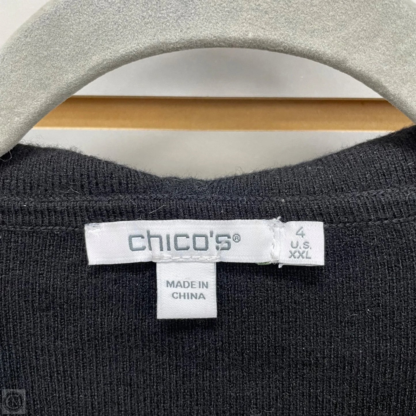 Sweater Cardigan By Chicos In Black, Size: Xxl