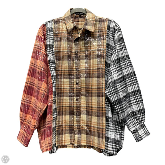 Tunic Long Sleeve By Fashion Nova In Multi-colored, Size: M