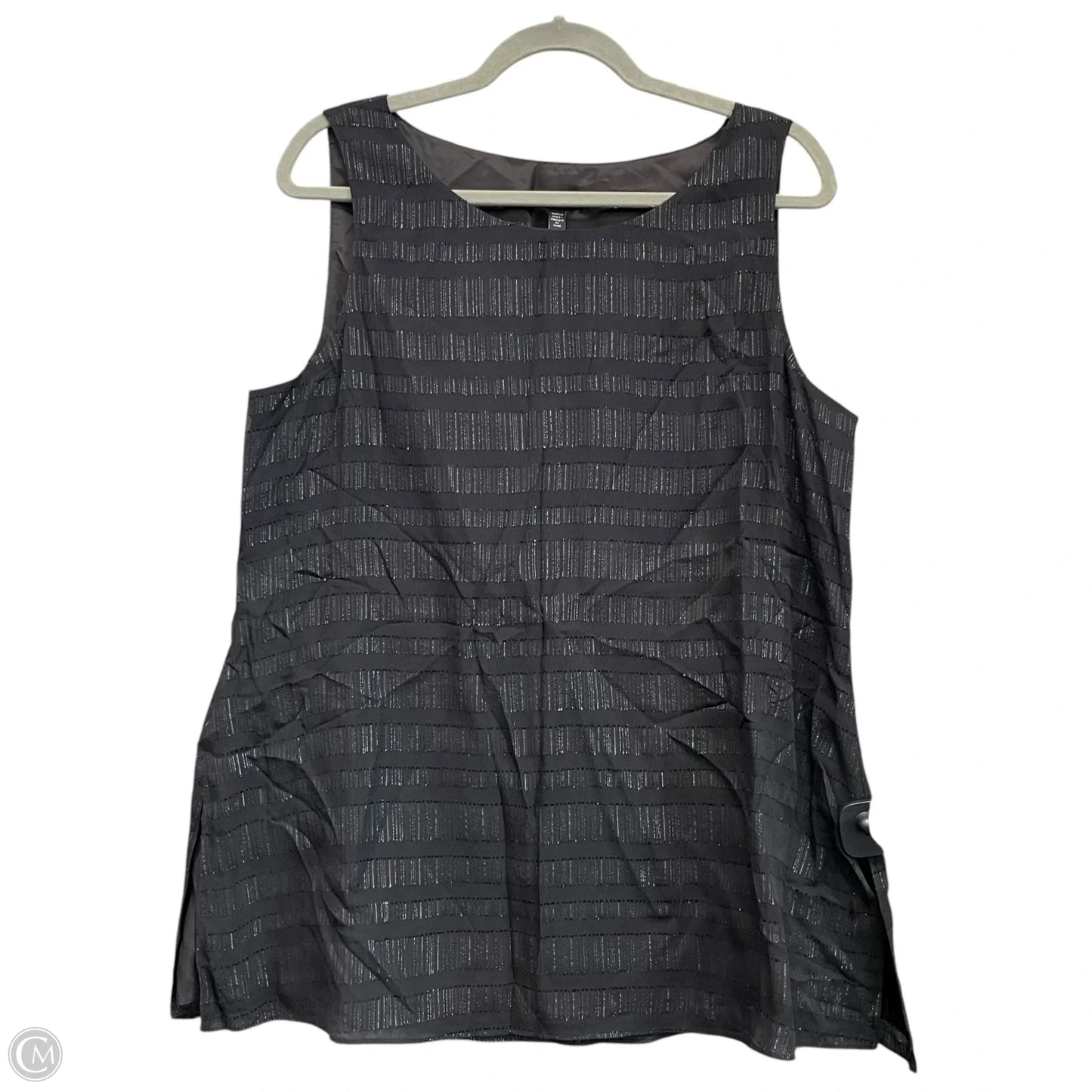 Blouse Sleeveless By Eileen Fisher In Black, Size: M