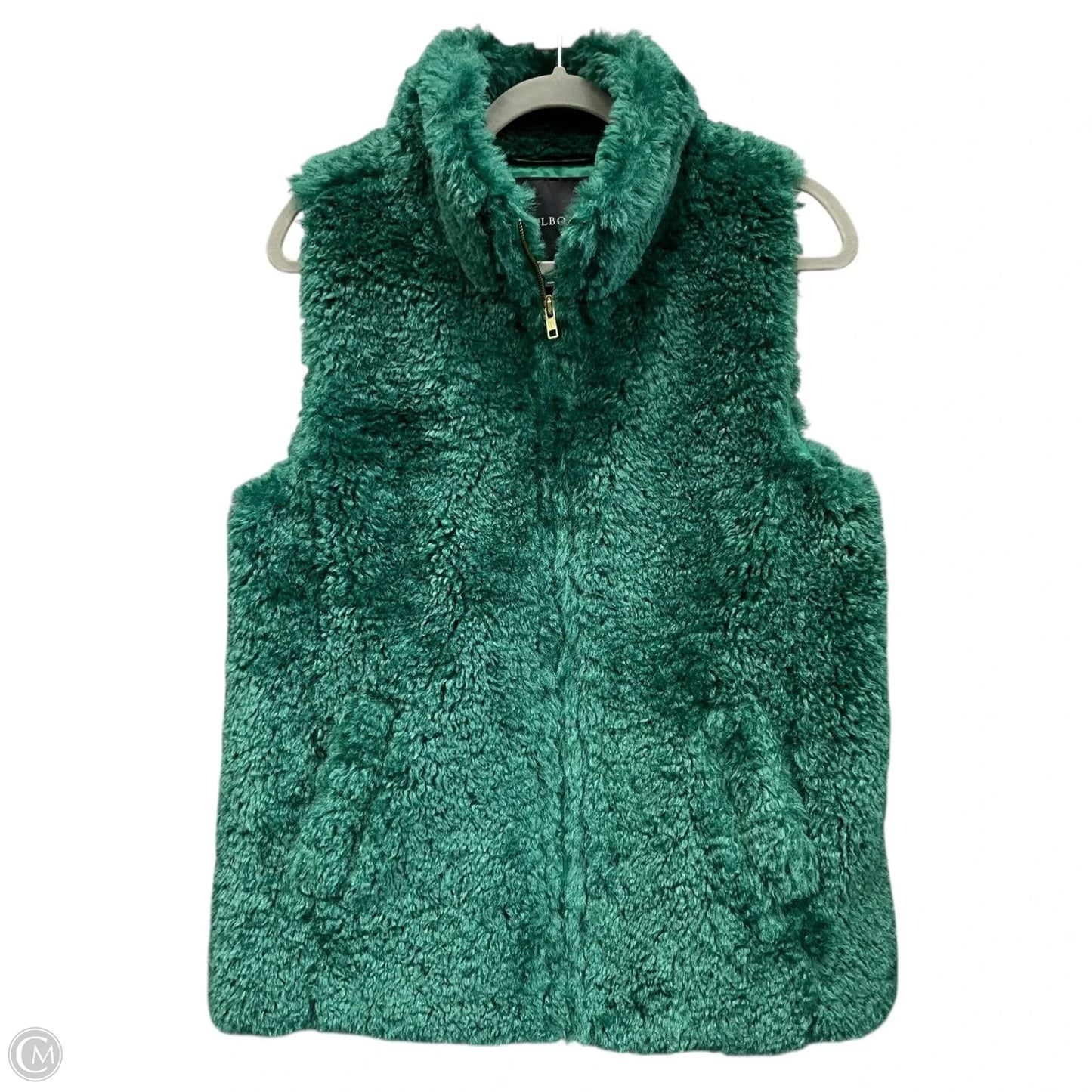Vest Faux Fur & Sherpa By Talbots In Green, Size: Xs