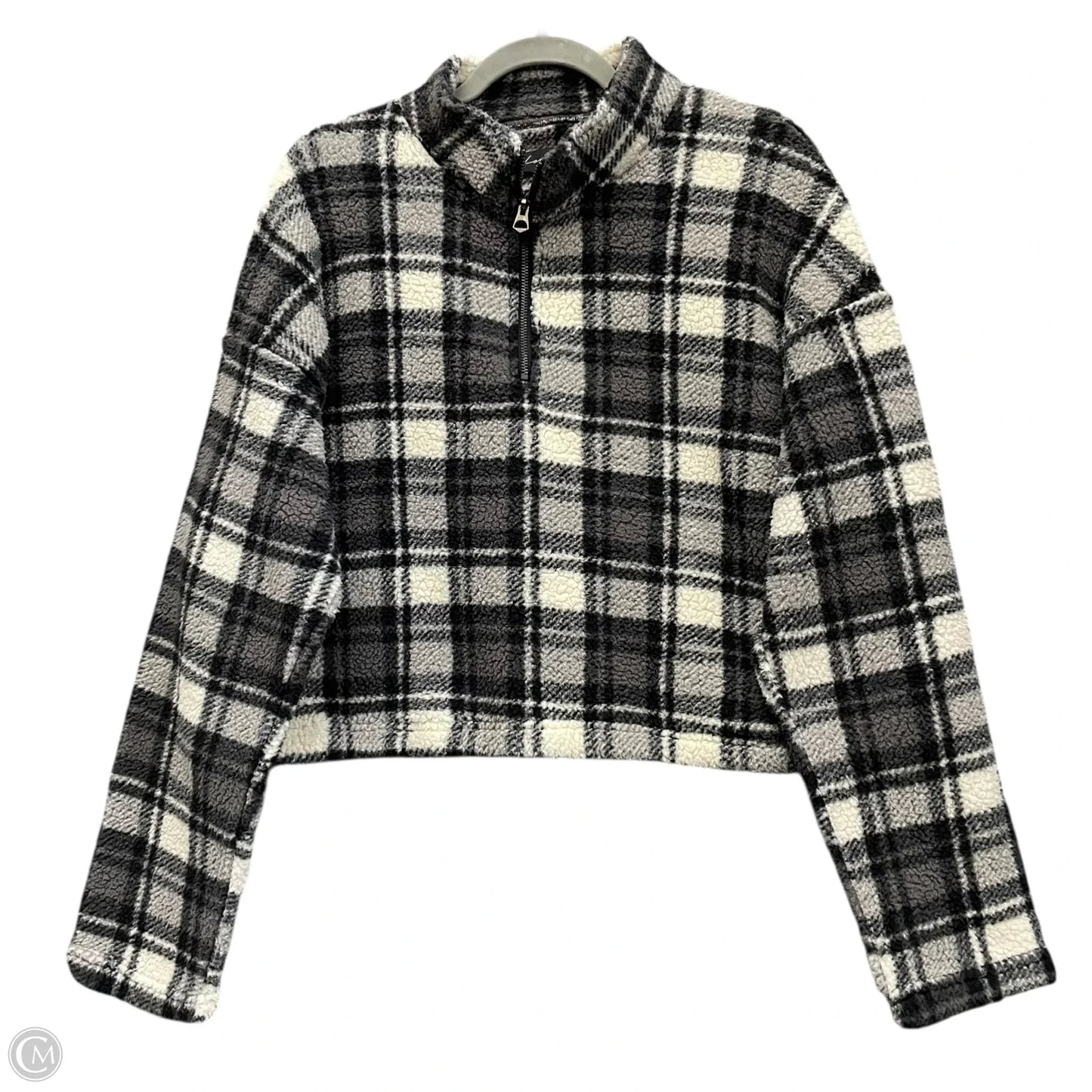 Top Long Sleeve By Love Tree In Plaid Pattern, Size: M