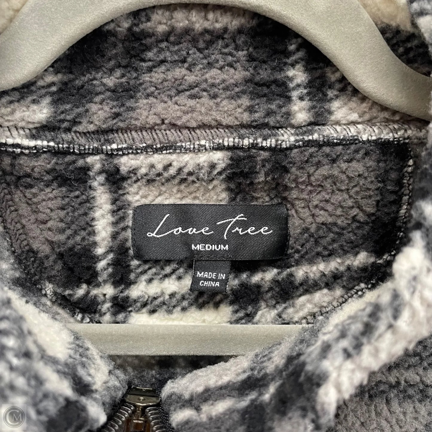 Top Long Sleeve By Love Tree In Plaid Pattern, Size: M