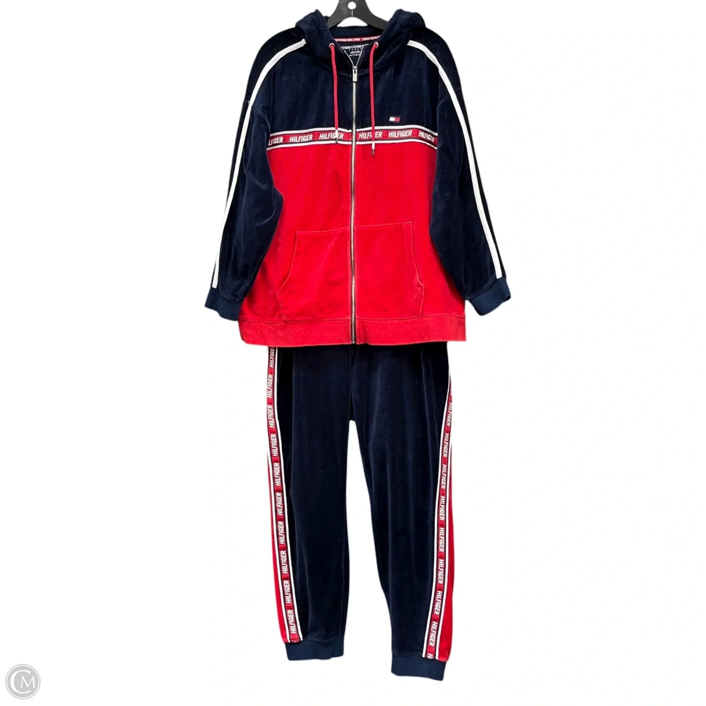 Athletic Pants 2pc By Tommy Hilfiger In Blue & Red, Size: 2x