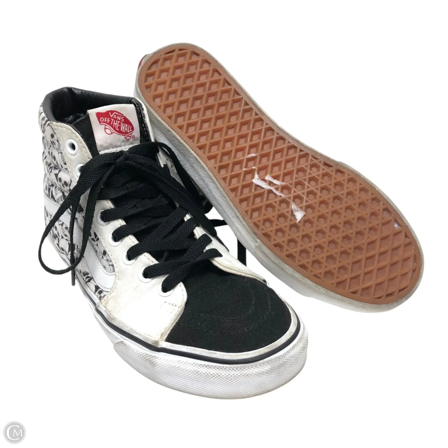 Shoes Sneakers By Vans In Black & White, Size: 7.5