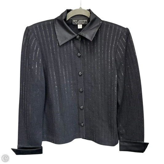 Jacket Luxury Designer By St John Collection In Black, Size: 6