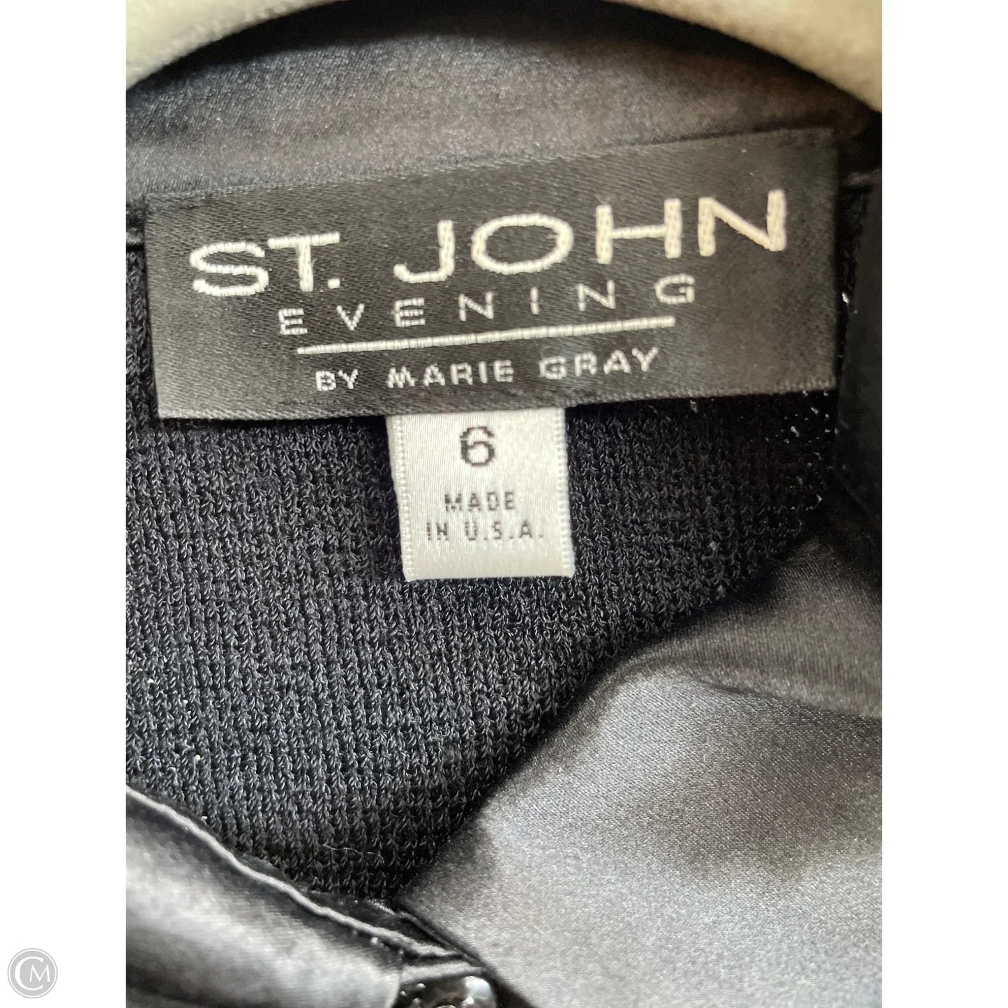 Jacket Luxury Designer By St John Collection In Black, Size: 6