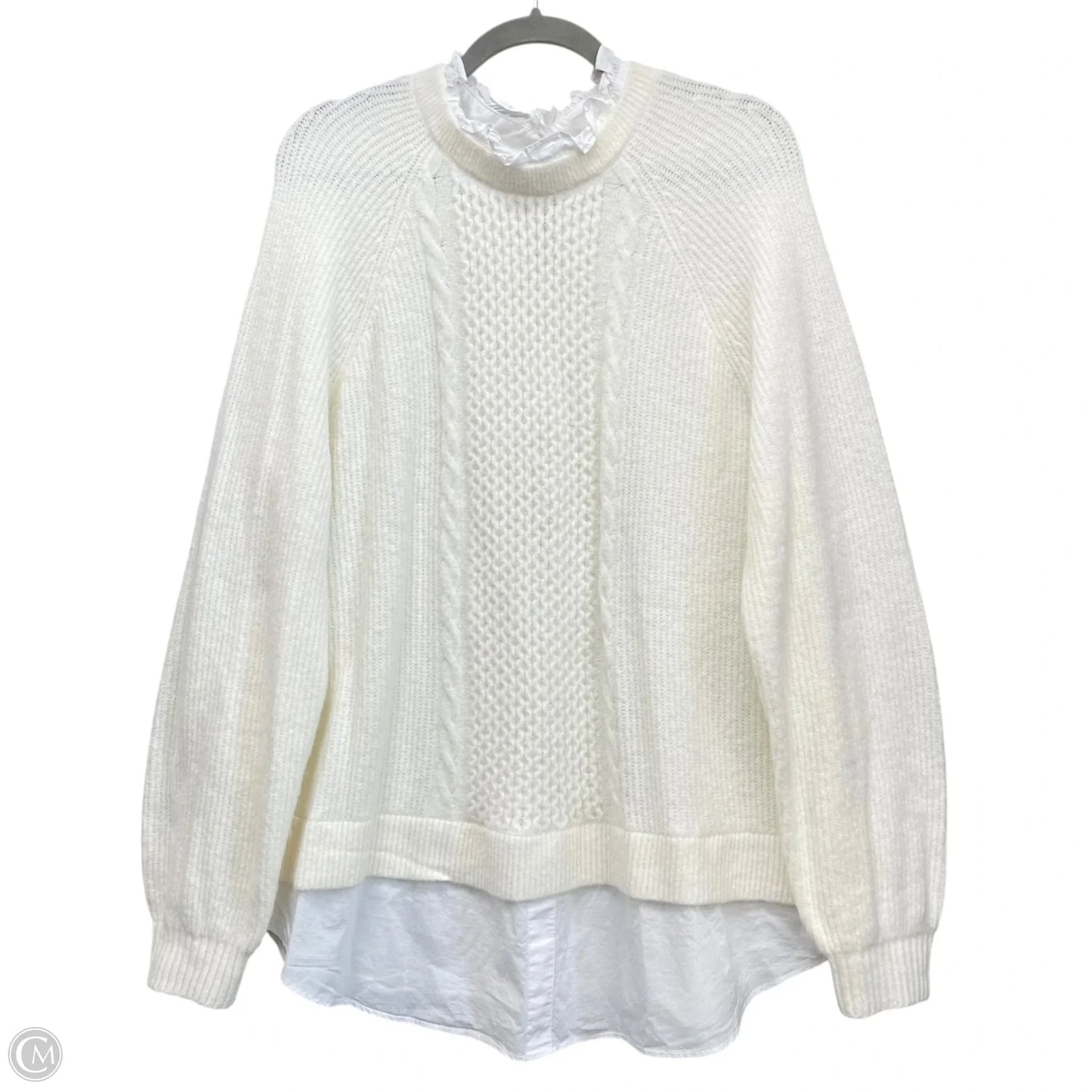 Sweater By Loft In Cream, Size: Xl