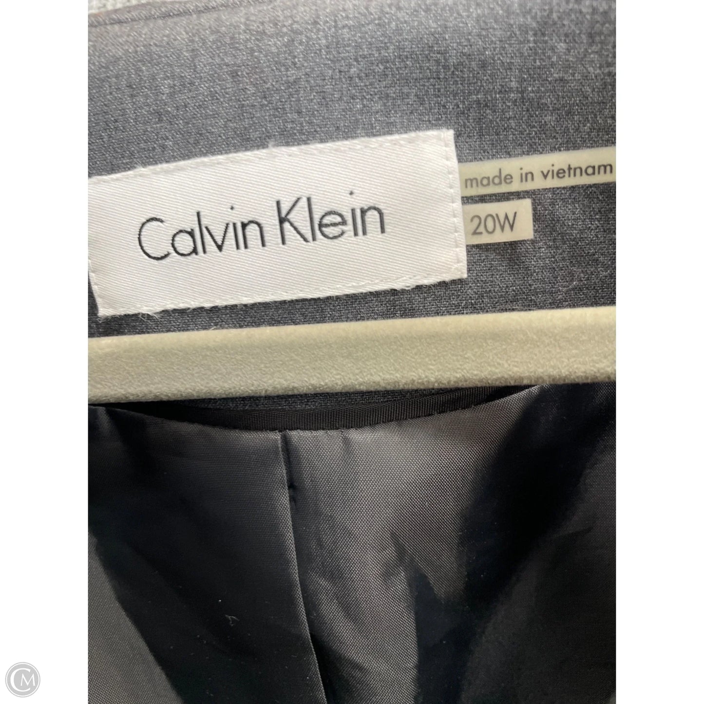 Blazer By Calvin Klein In Grey, Size: 20