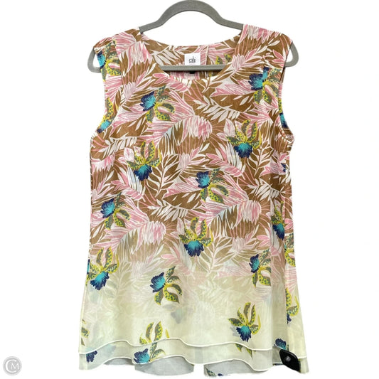 Blouse Sleeveless By Cabi In Multi-colored, Size: S