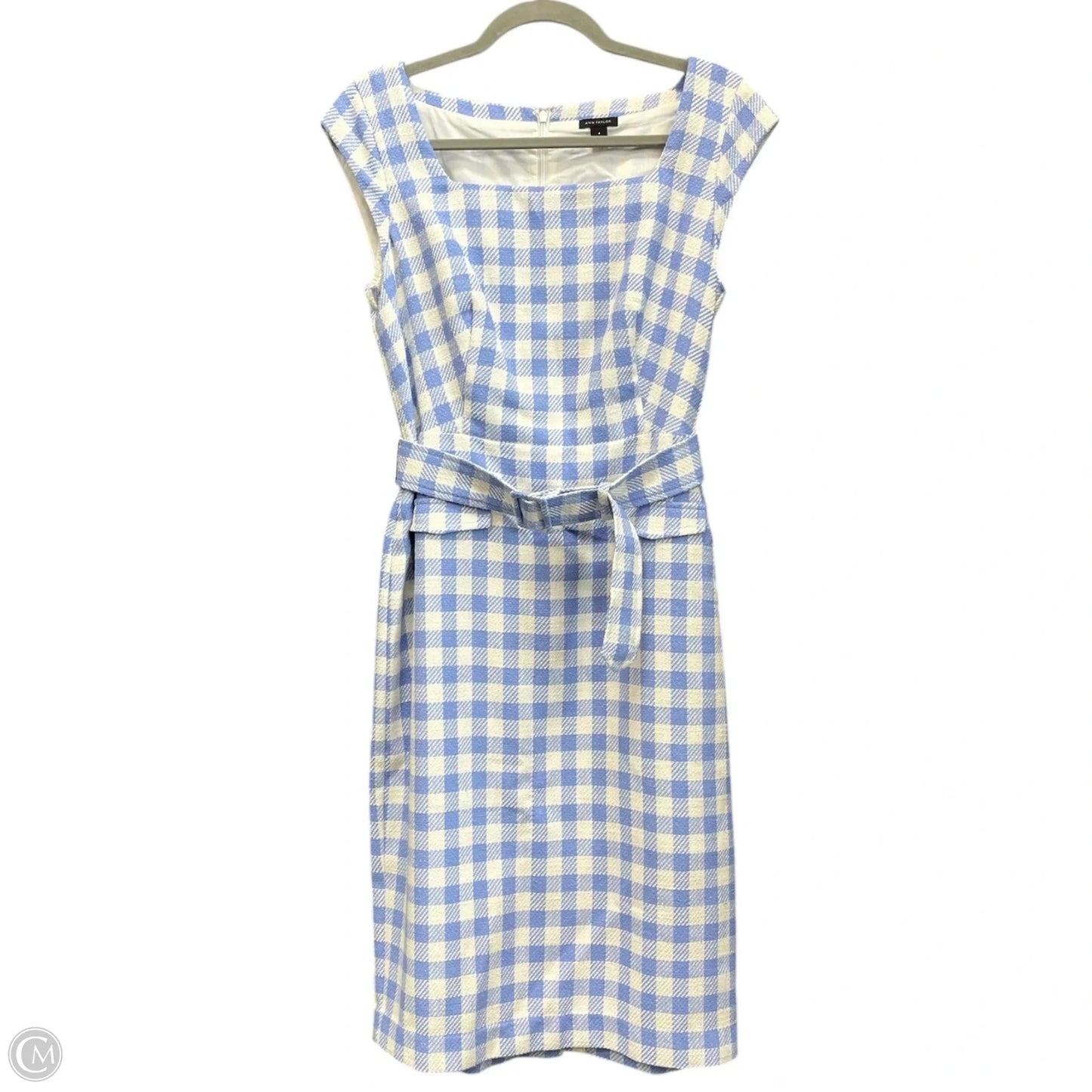 Dress Casual Short By Ann Taylor In Blue & White, Size: 4