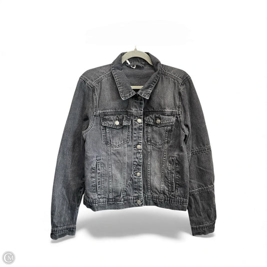 Jacket Denim By Free People In Black Denim, Size: L