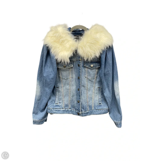 Jacket Denim By Haute Monde In Blue Denim, Size: S