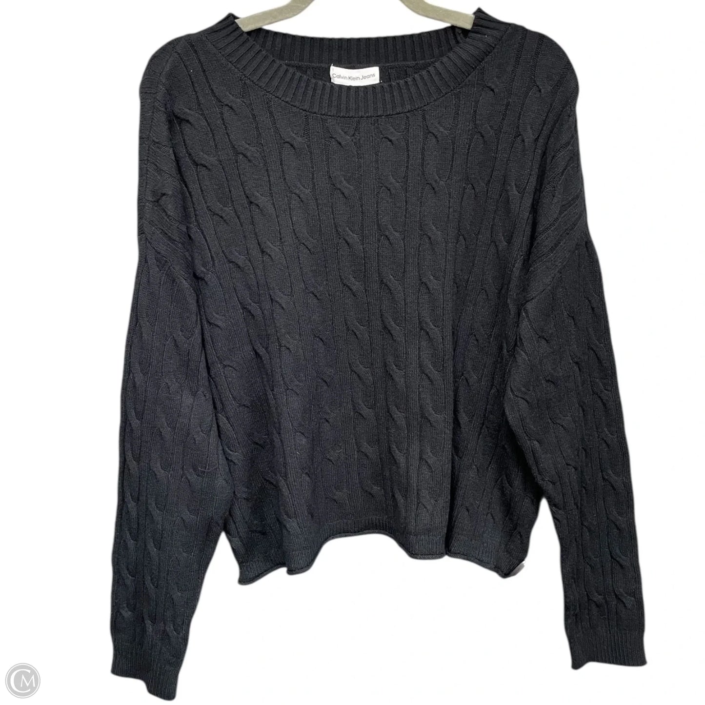 Sweater By Calvin Klein In Black, Size: Lp