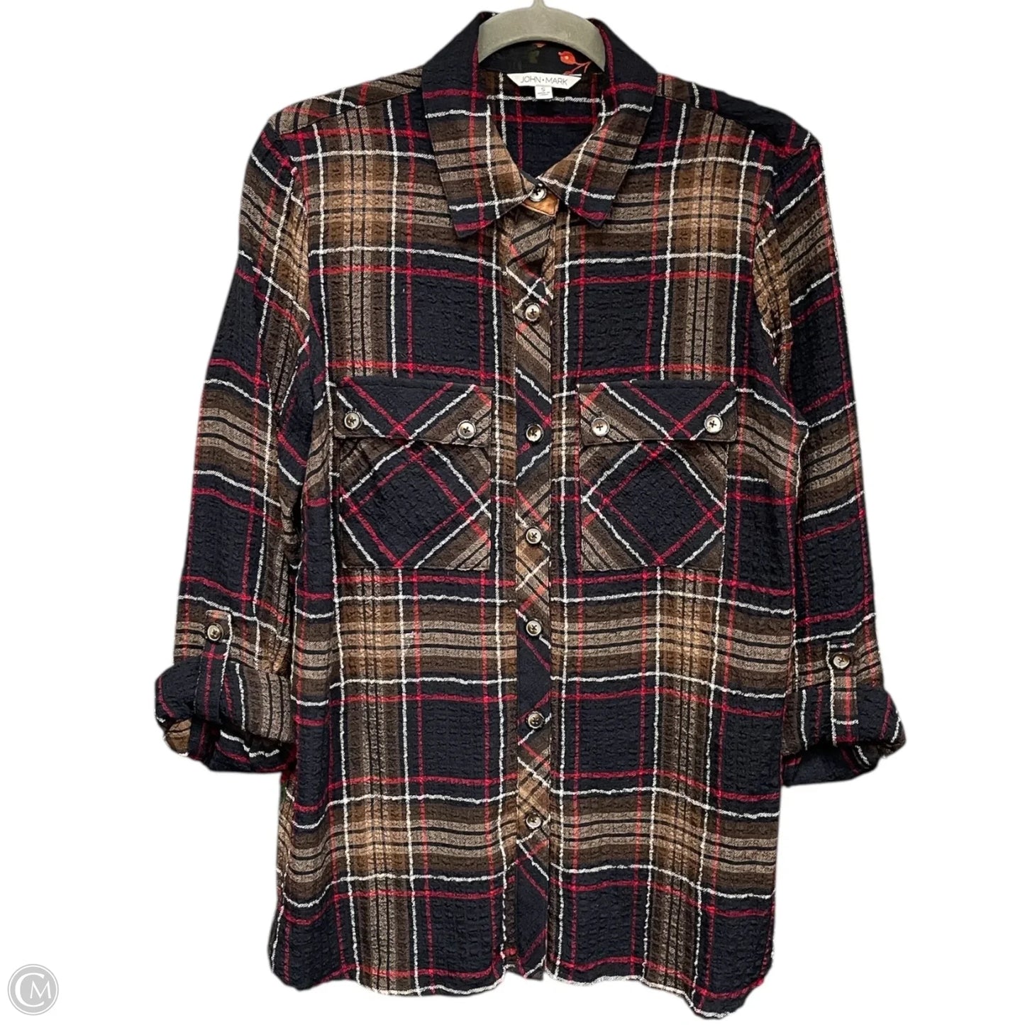 Tunic Long Sleeve By John Mark In Multi-colored, Size: S