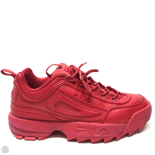 Shoes Athletic By Fila In Red, Size: 8.5