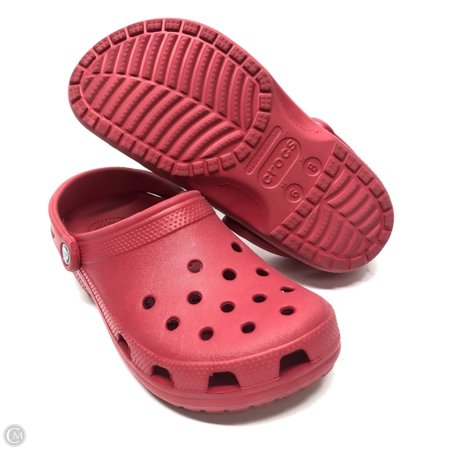 Shoes Flats By Crocs In Red, Size: 8