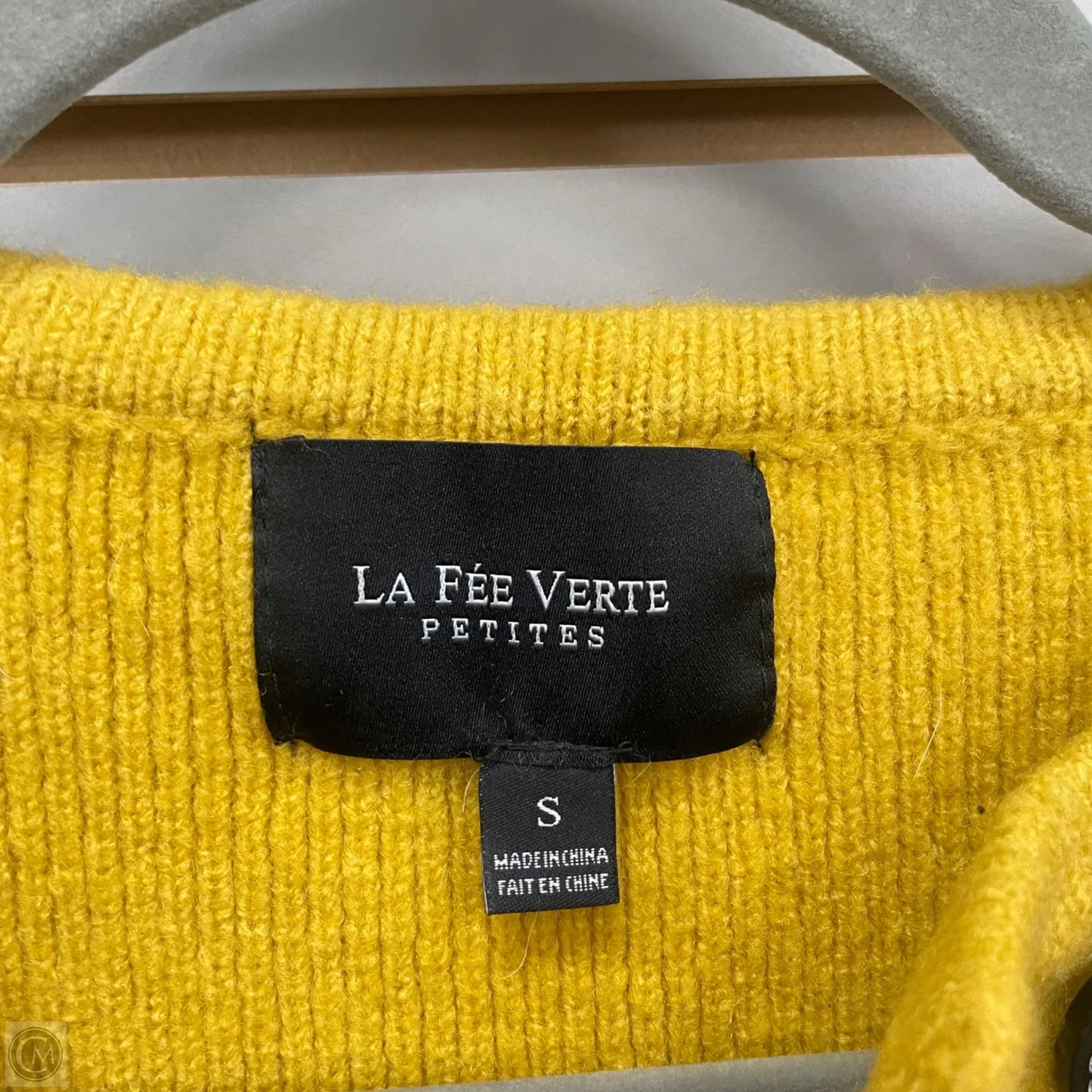 Sweater Cardigan By Anthropologie In White & Yellow, Size: S