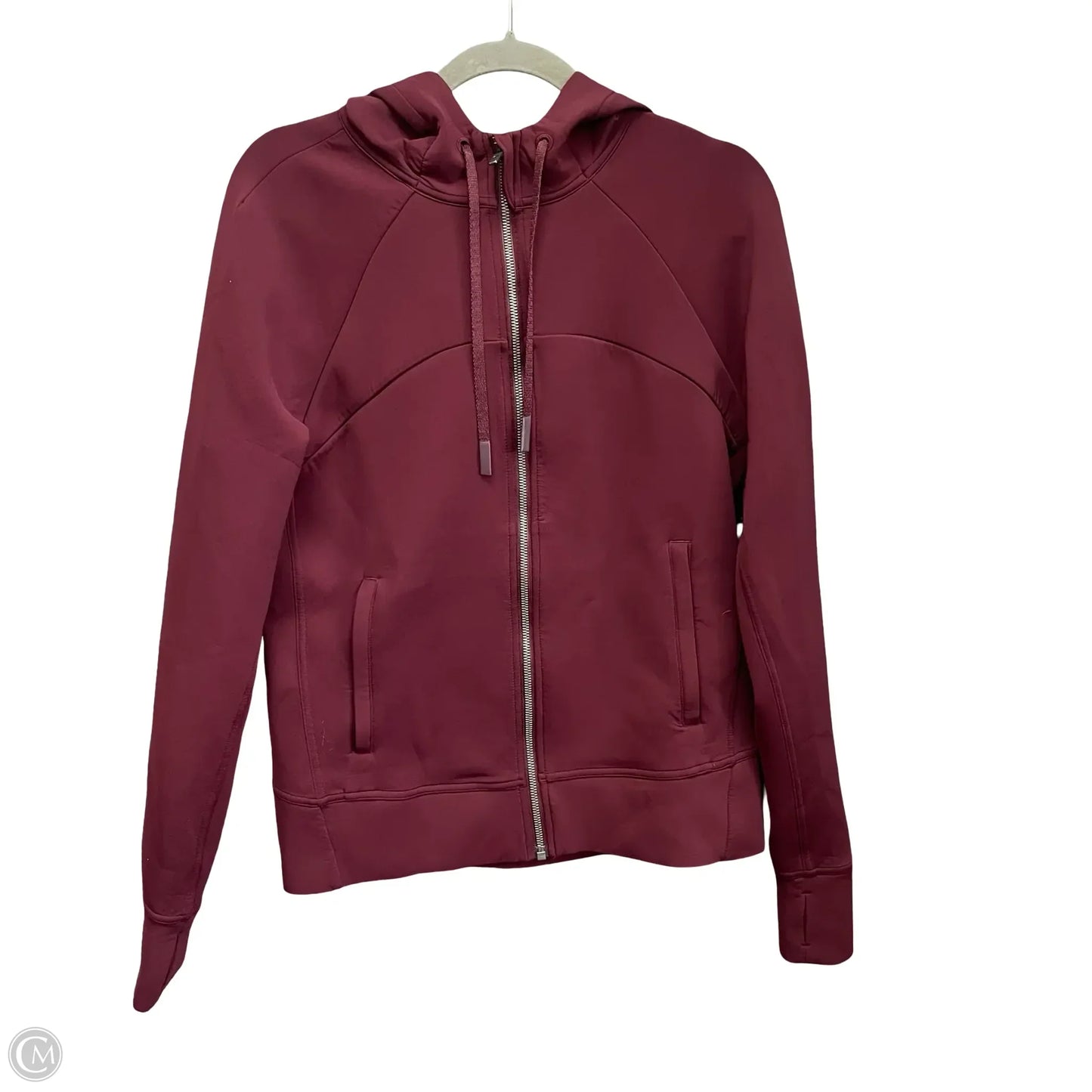 Athletic Jacket By Lululemon In Maroon, Size: 10