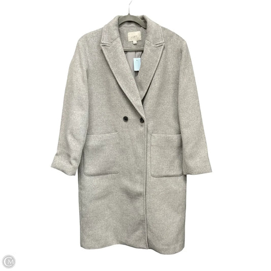 Coat Wool By Loft In Grey, Size: Xxsp