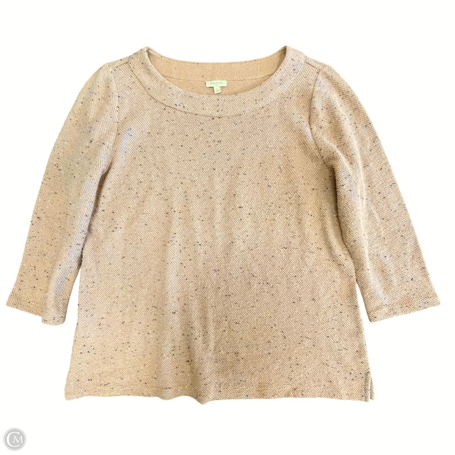 Top 3/4 Sleeve By Talbots In Tan, Size: L