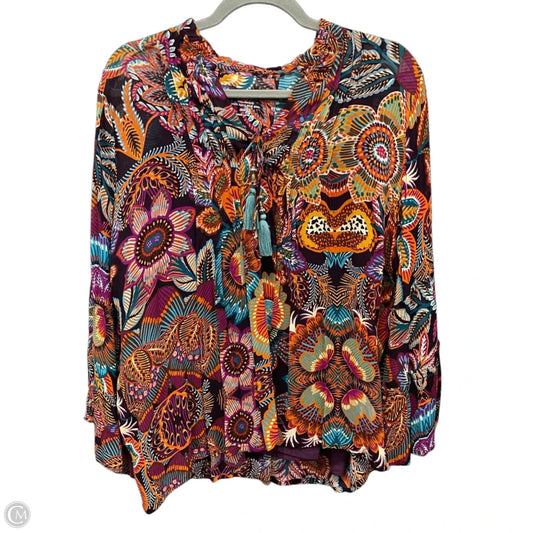 Blouse Long Sleeve By Cmc In Floral Print, Size: S