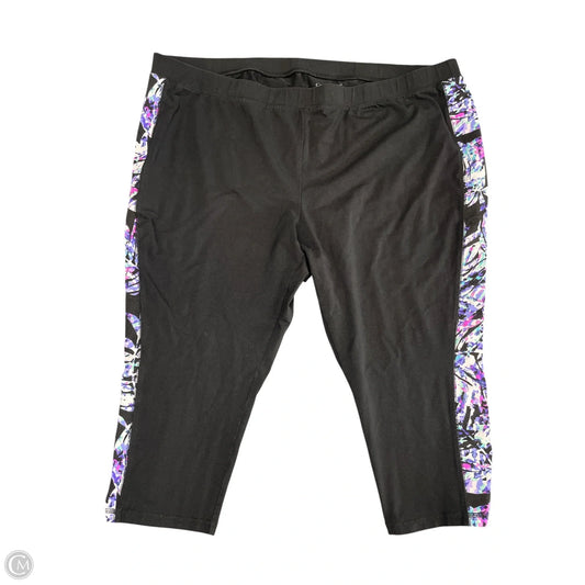 Athletic Leggings Capris By Catherines In Black, Size: 4x
