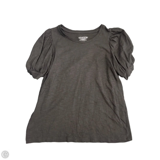 Top Short Sleeve By Chicos In Black, Size: M