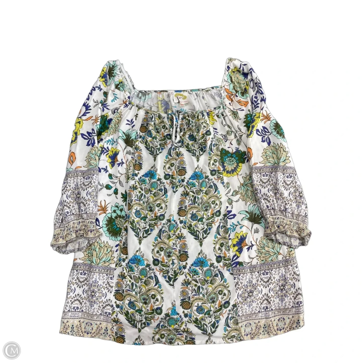 Top 3/4 Sleeve By Clothes Mentor In Floral Print, Size: M