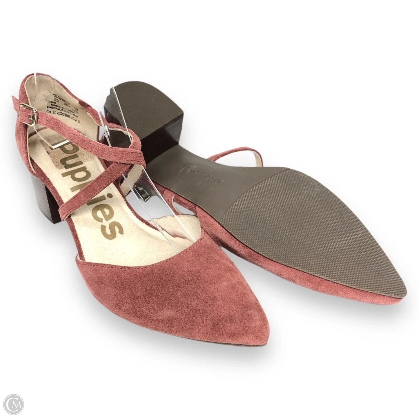 Shoes Heels Block By Hush Puppies In Maroon, Size: 7.5