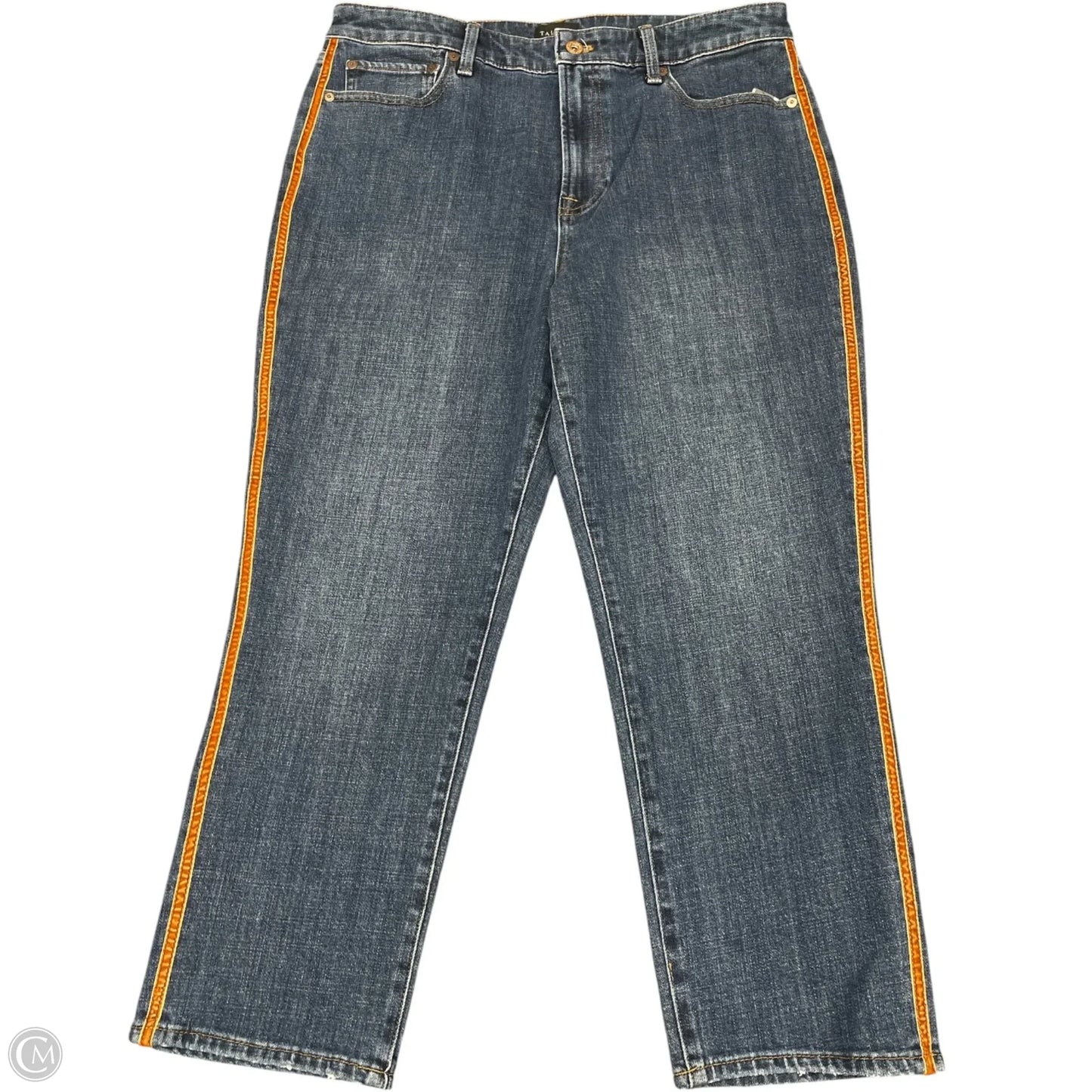 Jeans Straight By Talbots In Blue Denim, Size: 14p