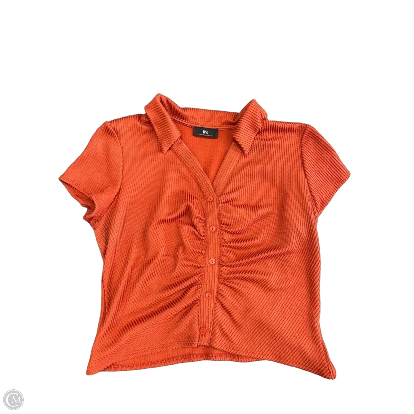 Top Short Sleeve By In Charge In Orange, Size: M