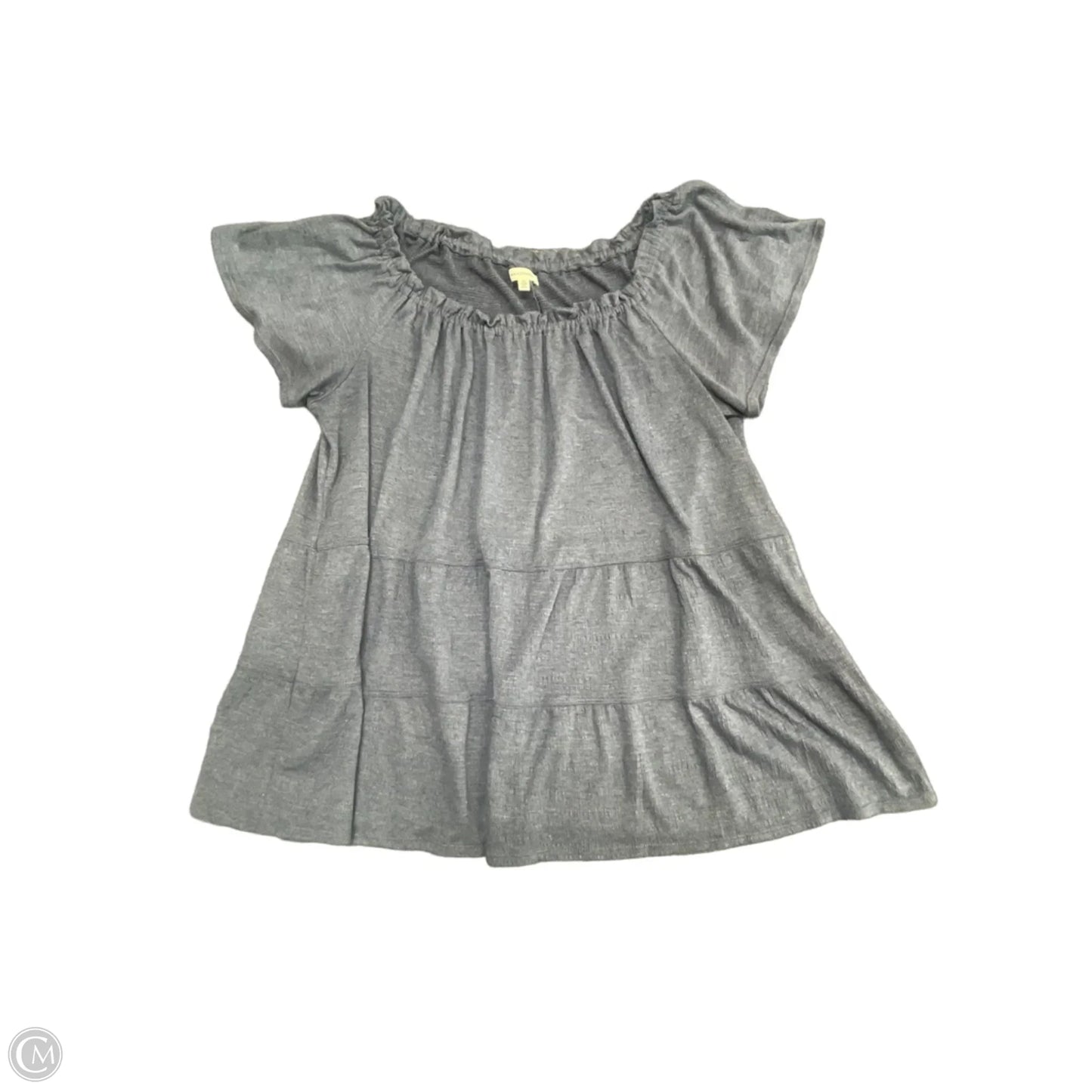 Top Short Sleeve By Max Studio In Blue, Size: 2x