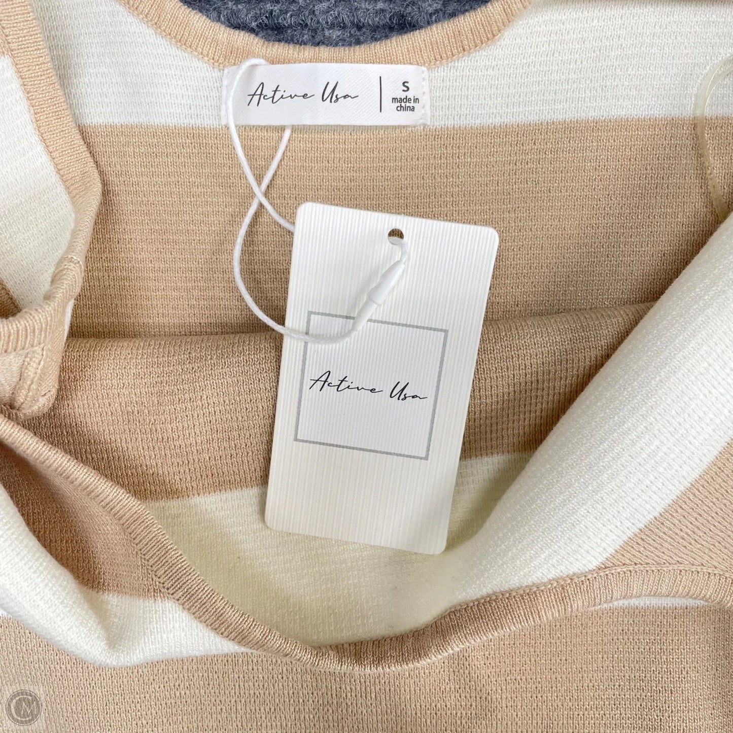 Dress Casual Midi By Active Usa In Beige, Size: S