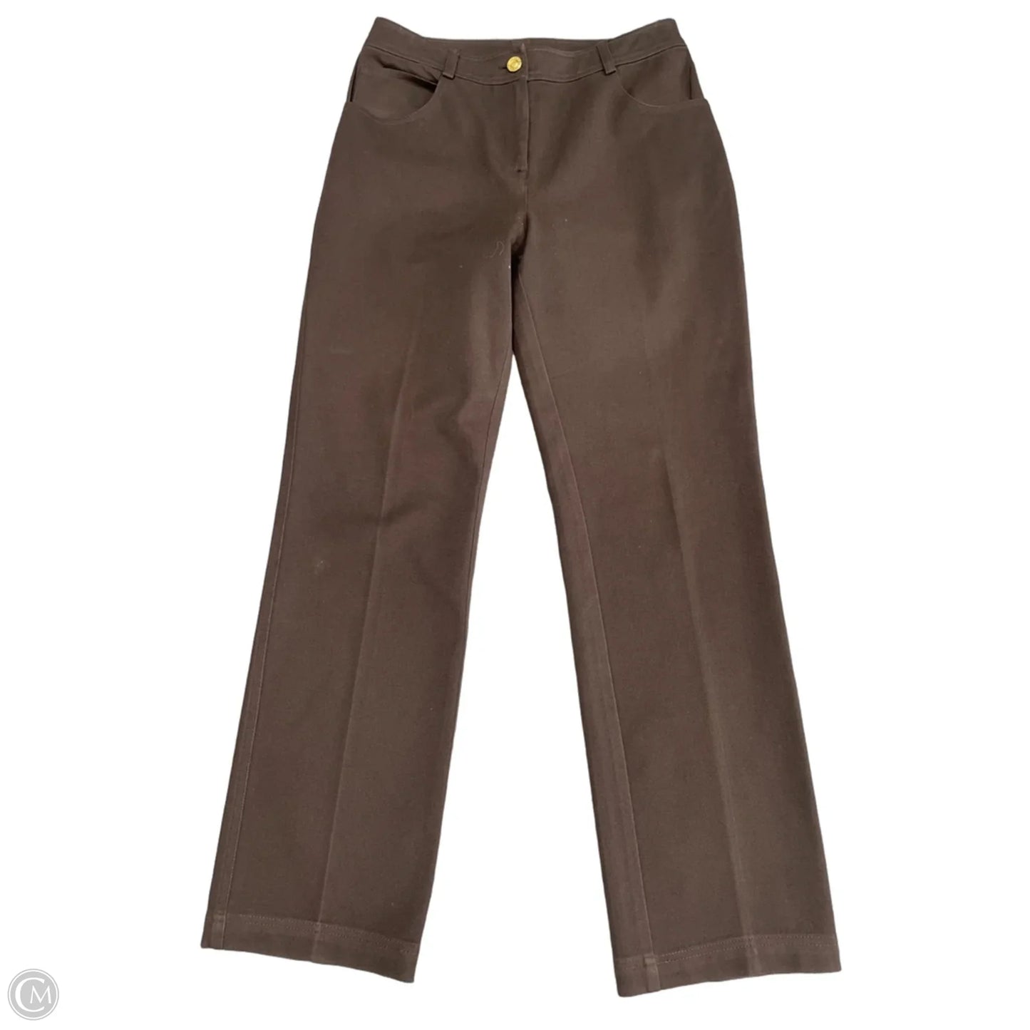 Jeans Straight By St John Knits In Brown, Size: 2