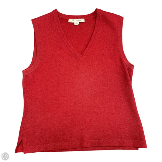 Vest Sweater By St John Knits In Red, Size: S