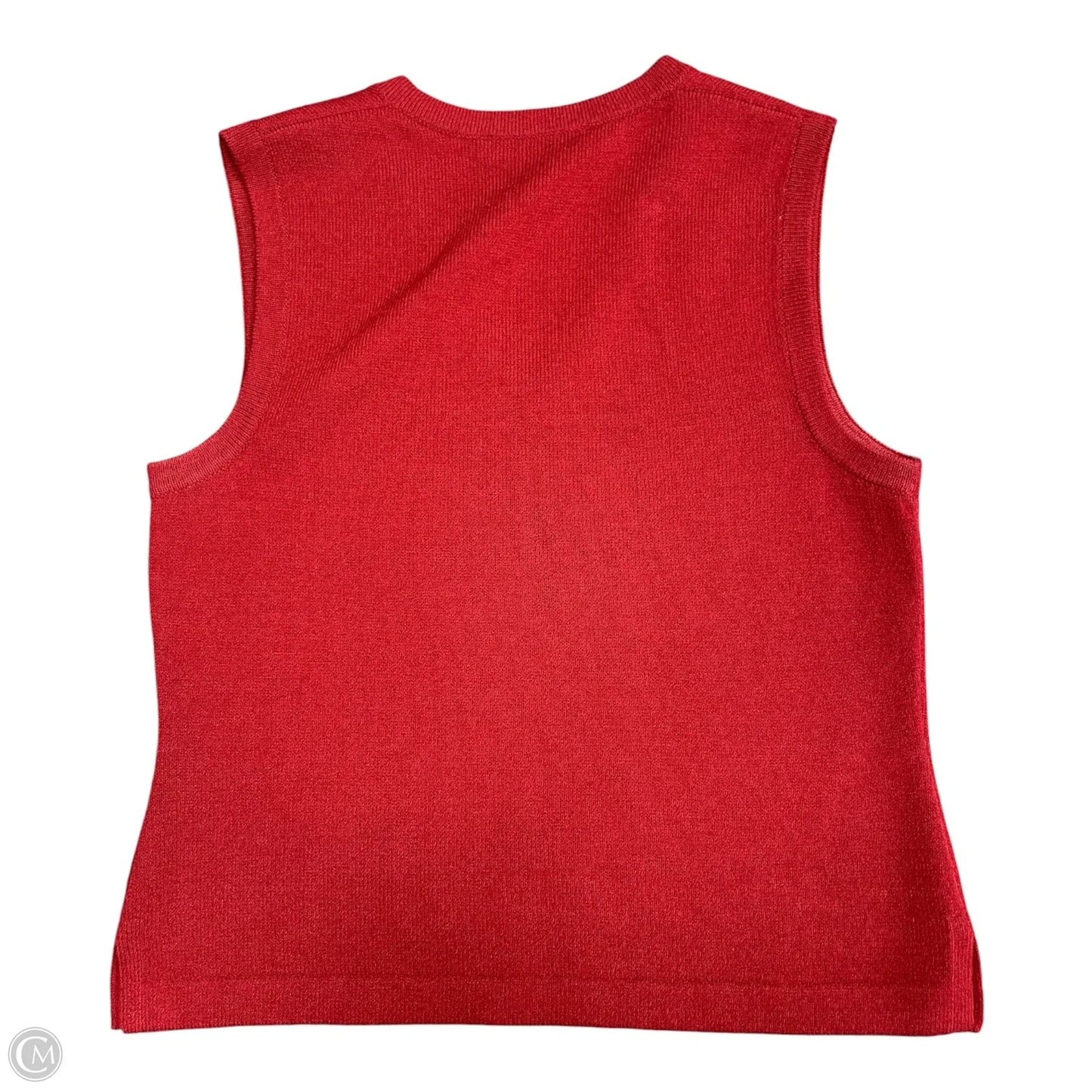 Vest Sweater By St John Knits In Red, Size: S
