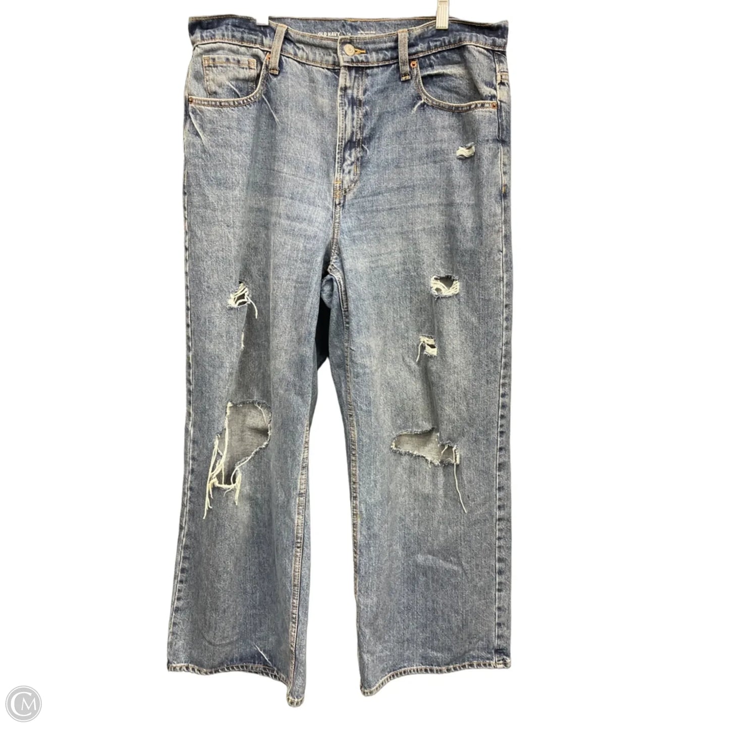 Jeans Wide Leg By Old Navy In Blue Denim, Size: 14