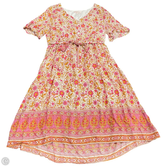 Dress Casual Midi By Hailey & Co In Floral Print, Size: 1x