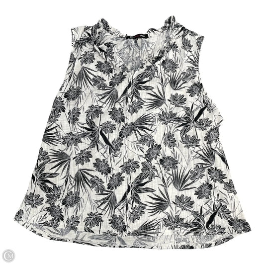 Top Sleeveless By Clothes Mentor In Black & White, Size: Xl
