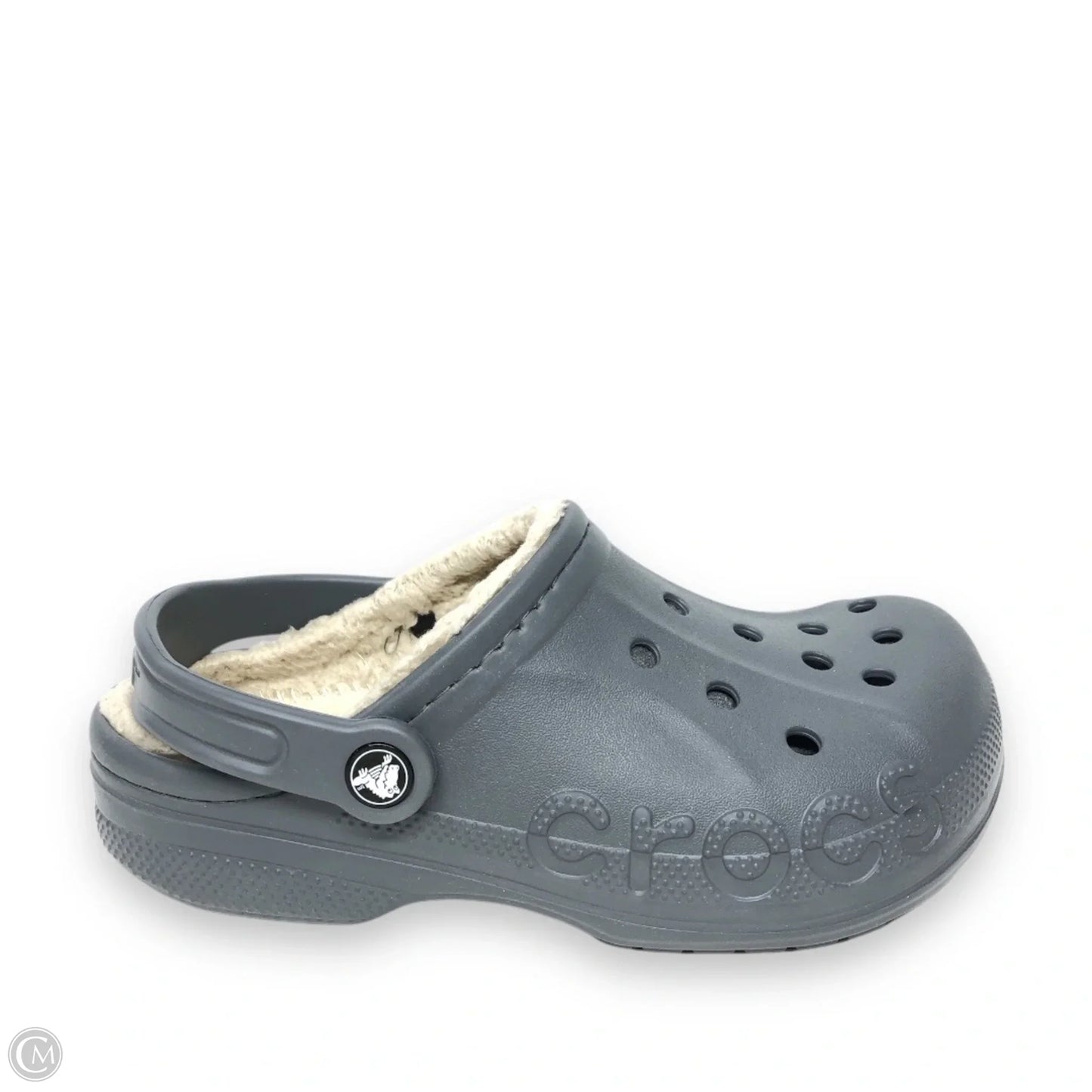 Shoes Flats By Crocs In Grey, Size: 7