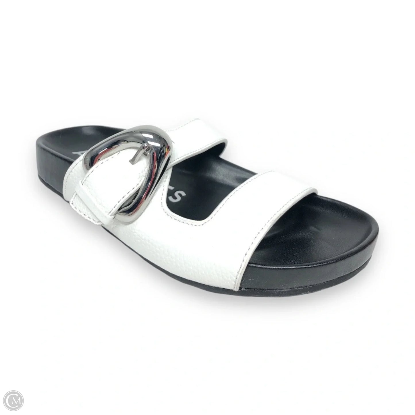 Sandals Flats By Aerosoles In Black & White, Size: 6