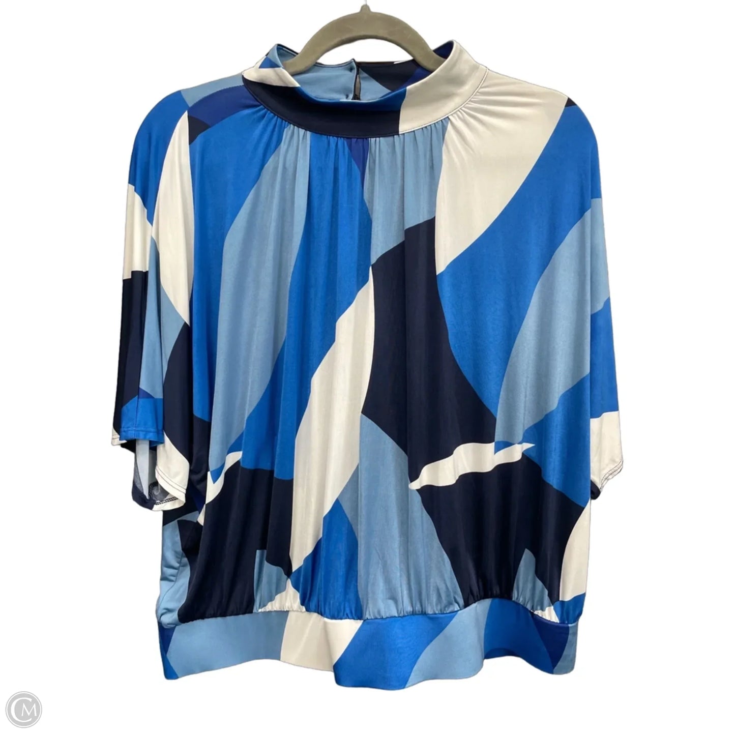 Blouse Short Sleeve By Worthington In Blue, Size: Xl