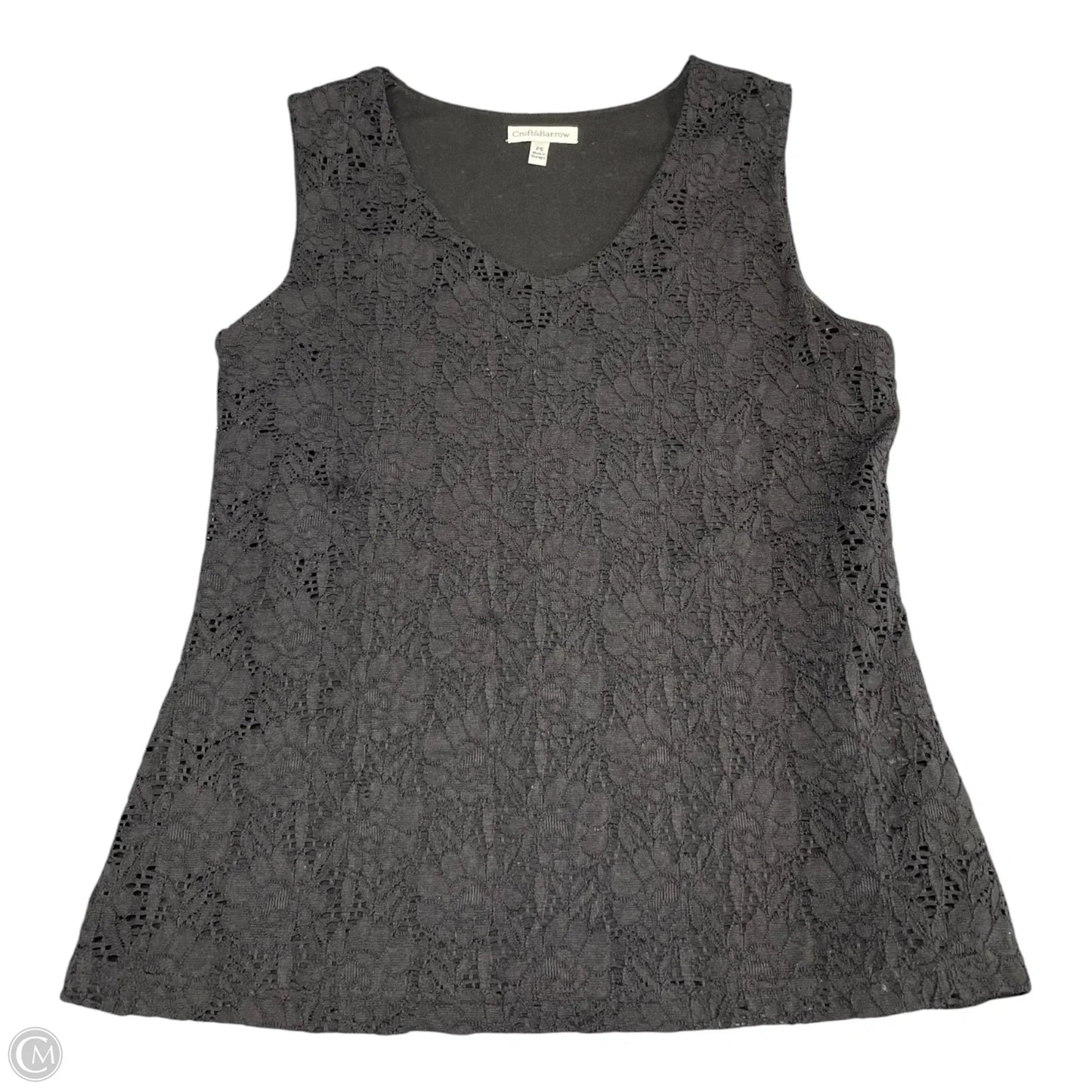 Top Sleeveless By Croft And Barrow In Black, Size: Sp