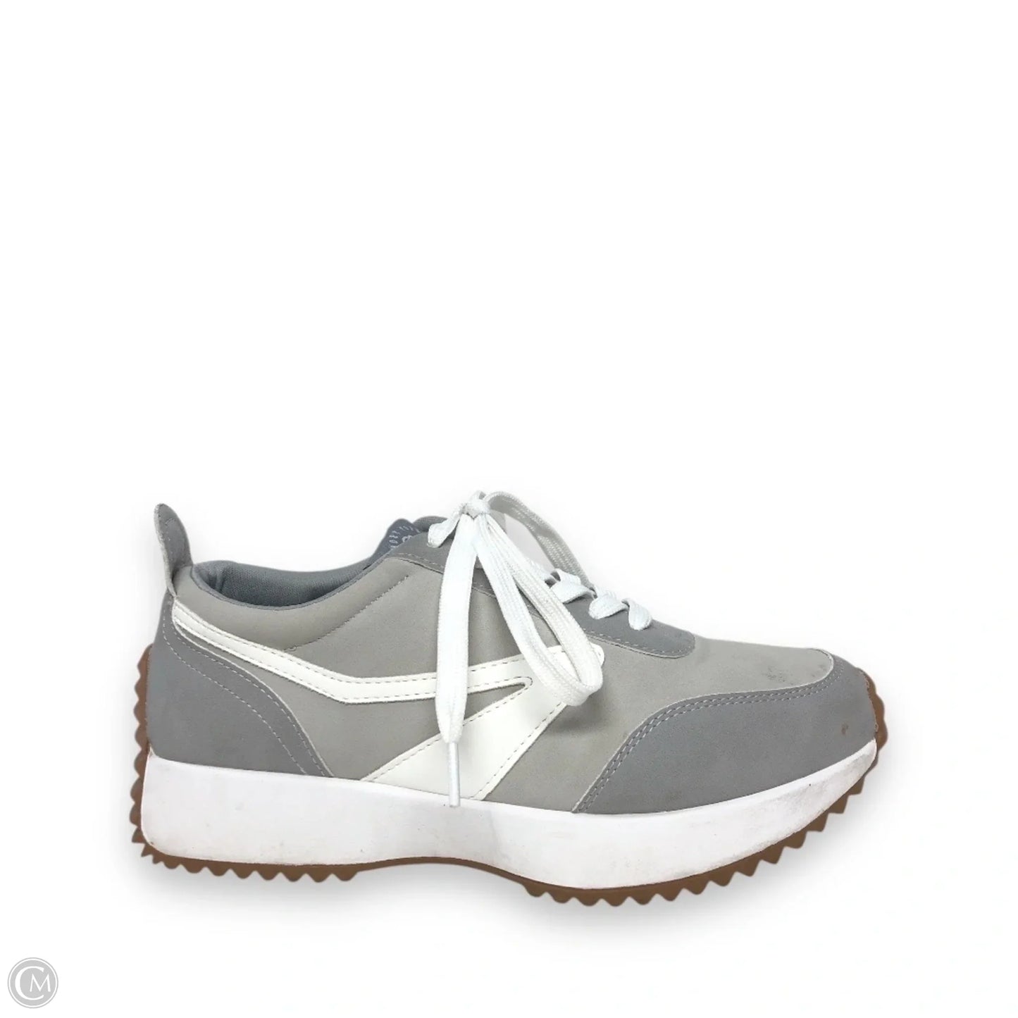 Shoes Athletic By Clothes Mentor In Grey & White, Size: 8
