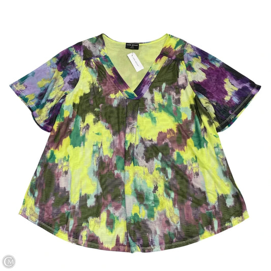 Top Short Sleeve By Lane Bryant In Multi-colored, Size: 1x