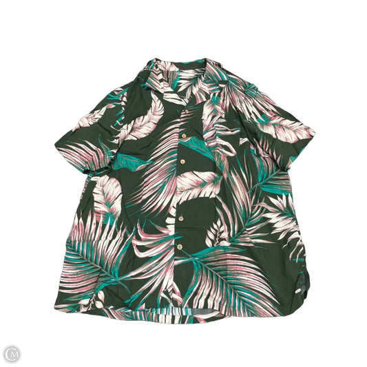 Top Short Sleeve By Cme In Tropical Print, Size: 2x