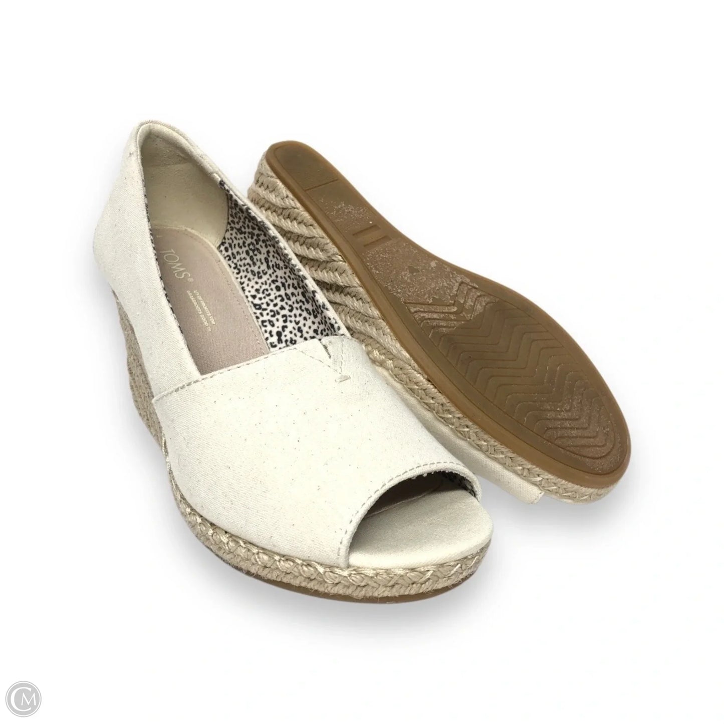 Shoes Heels Wedge By Toms In Beige, Size: 8