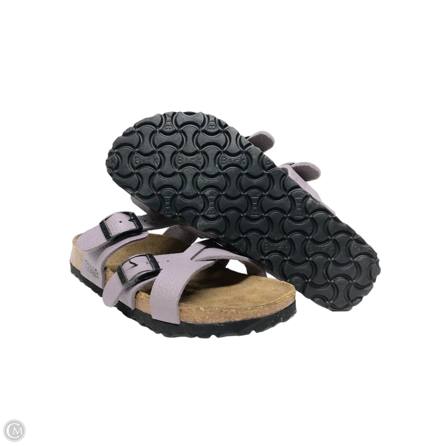 Sandals Flats By Birkenstock In Purple, Size: 5