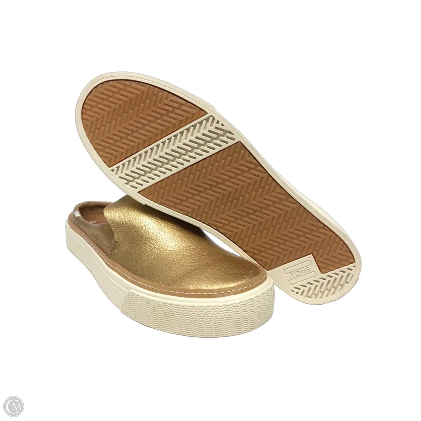 Shoes Flats By Toms In Gold, Size: 6.5